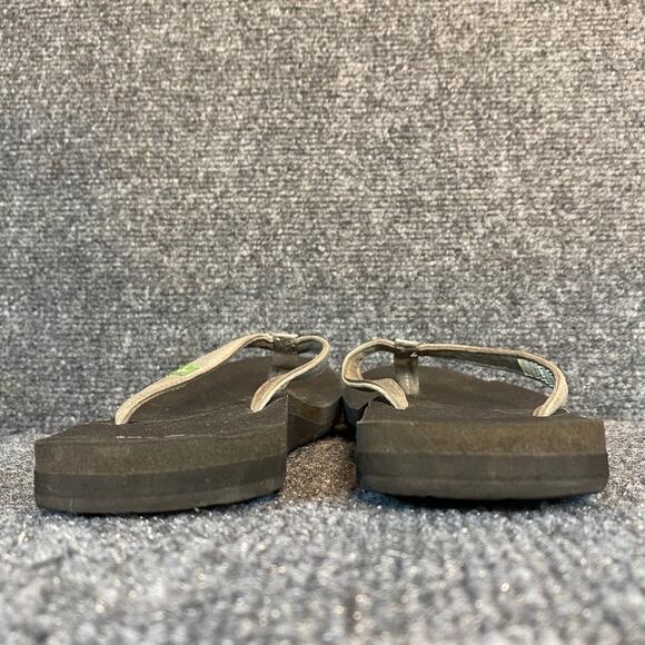 Sanuk Sandals Womens 7 Yoga Joy Flip Flop Gold Open Toe Slip On Casual SWS10002 - Picture 5 of 6